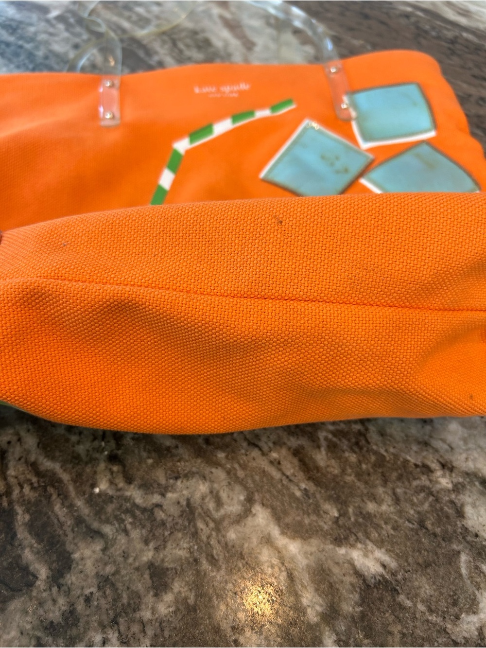 Vintage rare kate spade on the rocks bon mot shopper tote bag has wear stains - Picture 5 of 10